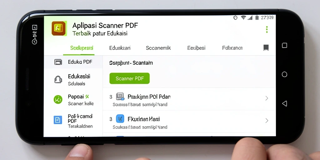 Antarmuka aplikasi Scanner PDF 2739 yang sederhana dan intuitif.