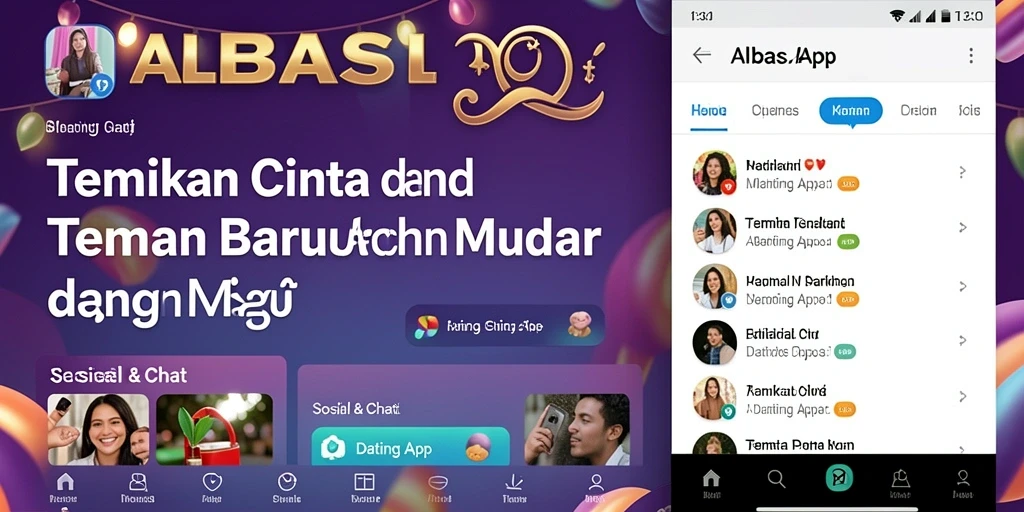 Antarmuka pengguna aplikasi ALBASLOT yang menarik dan mudah digunakan.