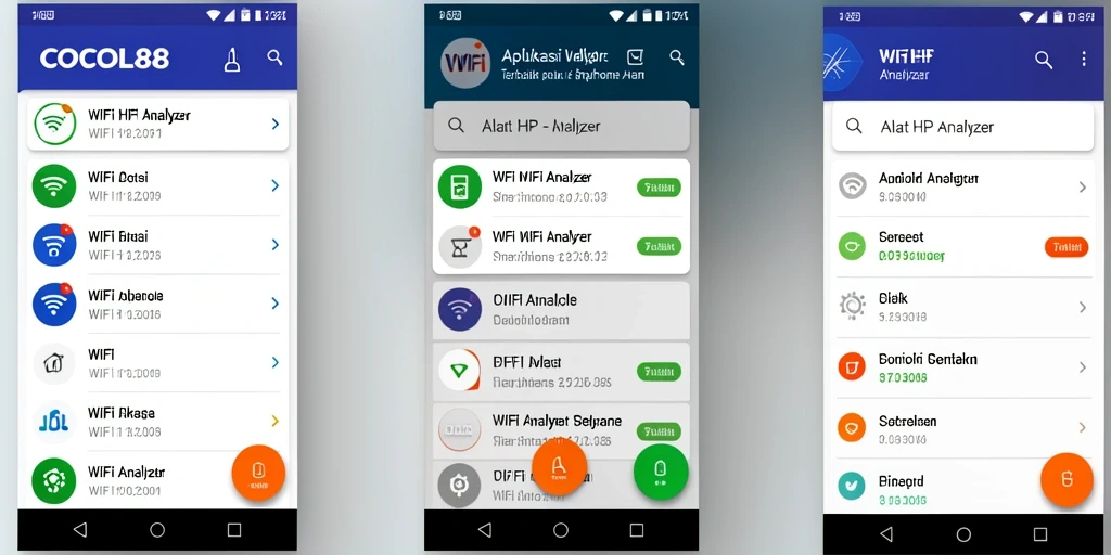 Antarmuka COCOL88 yang informatif dan user-friendly untuk WiFi Analyzer.