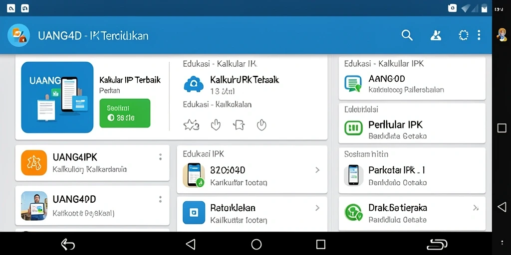 Antarmuka pengguna UANG4D yang sederhana dan informatif untuk Kalkulator IPK.