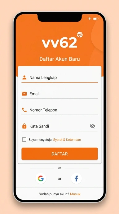 Panduan Registrasi Akun vv62 untuk Pengguna Android